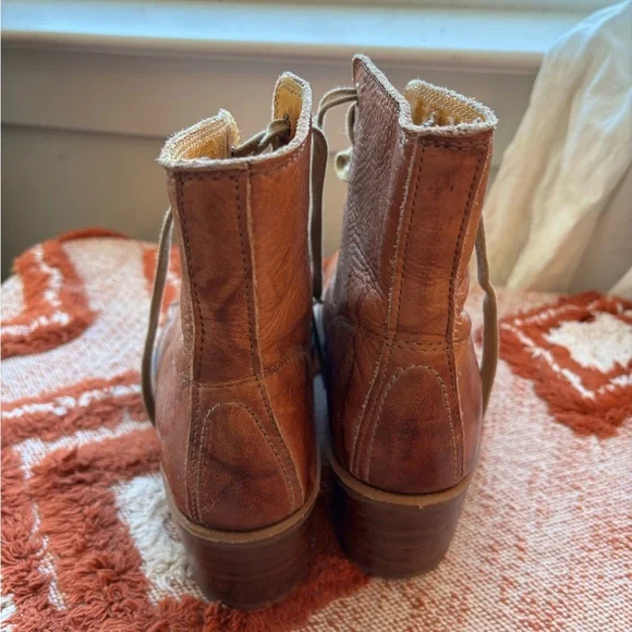 Frye Leather Lace-Up Ankle Boots - Picture 4 of 8